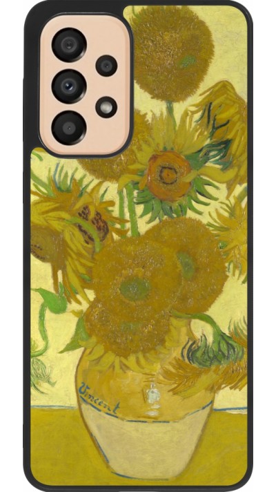 Coque Samsung Galaxy A33 5G - Silicone rigide noir Tableau art - Les Tournesols - Van Gogh