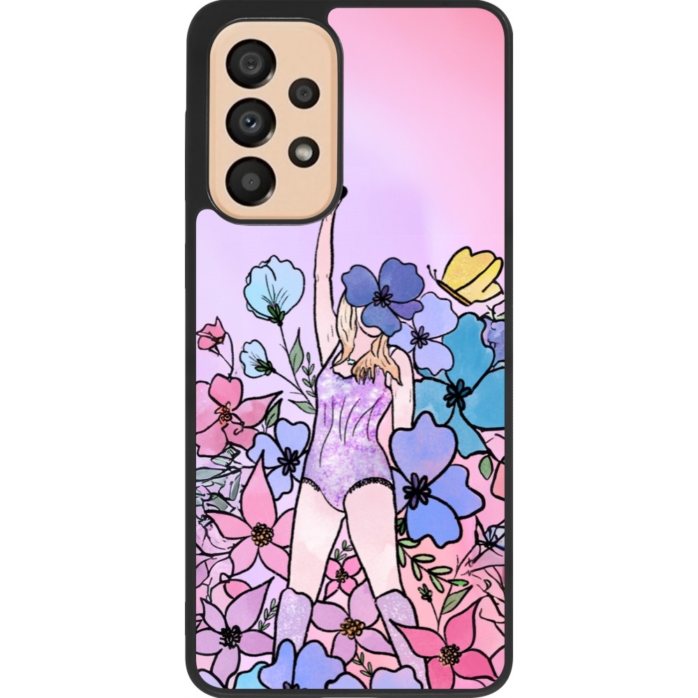 Coque Samsung Galaxy A33 5G - Silicone rigide noir Taylor Swift Sketch - Pink