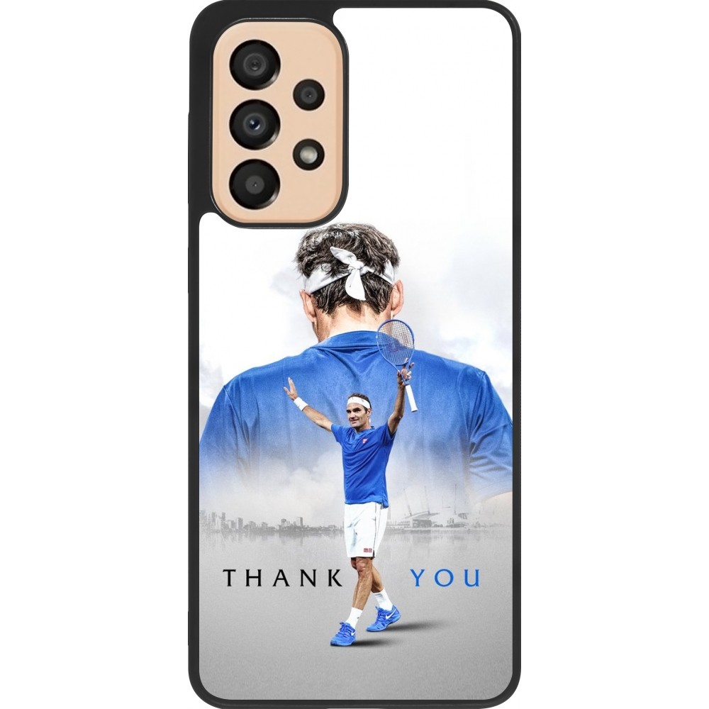 Coque Samsung Galaxy A33 5G - Silicone rigide noir Thank you Roger