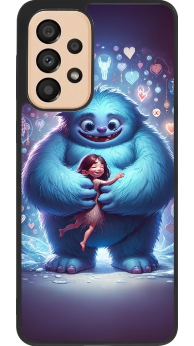 Coque Samsung Galaxy A33 5G - Silicone rigide noir Valentine 2024 Fluffy Love