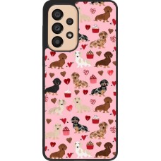 Samsung Galaxy A33 5G Case Hülle - Silikon schwarz Valentine 2024 puppy love