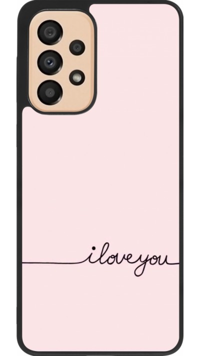 Coque Samsung Galaxy A33 5G - Silicone rigide noir Valentine 2023 i love you writing