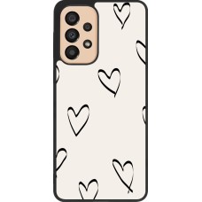 Coque Samsung Galaxy A33 5G - Silicone rigide noir Valentine 2023 minimalist hearts