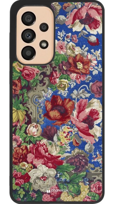 Coque Samsung Galaxy A33 5G - Silicone rigide noir Vintage Art Flowers