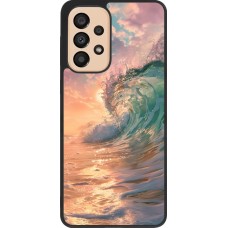 Coque Samsung Galaxy A33 5G - Silicone rigide noir Wave Sunset