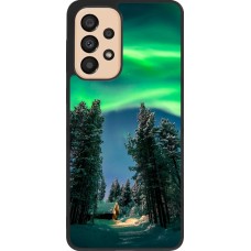 Coque Samsung Galaxy A33 5G - Silicone rigide noir Winter 22 Northern Lights