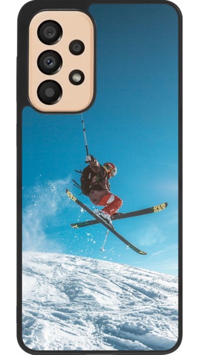 Coque Samsung Galaxy A33 5G - Silicone rigide noir Winter 22 Ski Jump