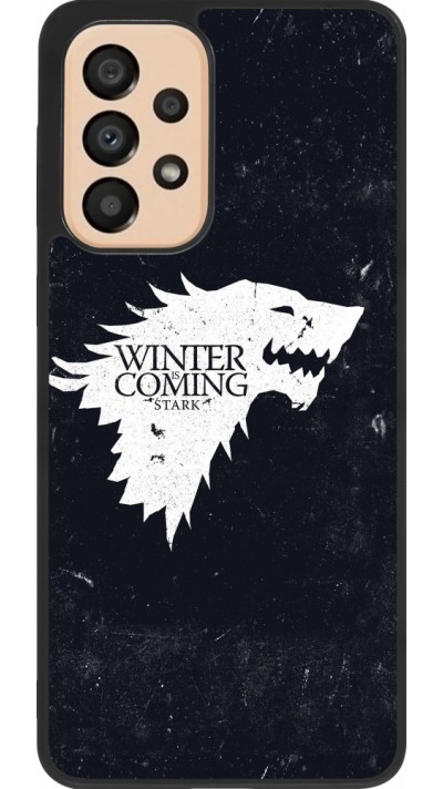 Coque Samsung Galaxy A33 5G - Silicone rigide noir Winter is coming Stark