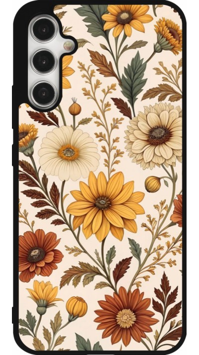 Coque Samsung Galaxy A34 5G - Silicone rigide noir Autumn 25 Flower pattern