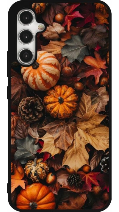 Coque Samsung Galaxy A34 5G - Silicone rigide noir Autumn 25 Pumpkin