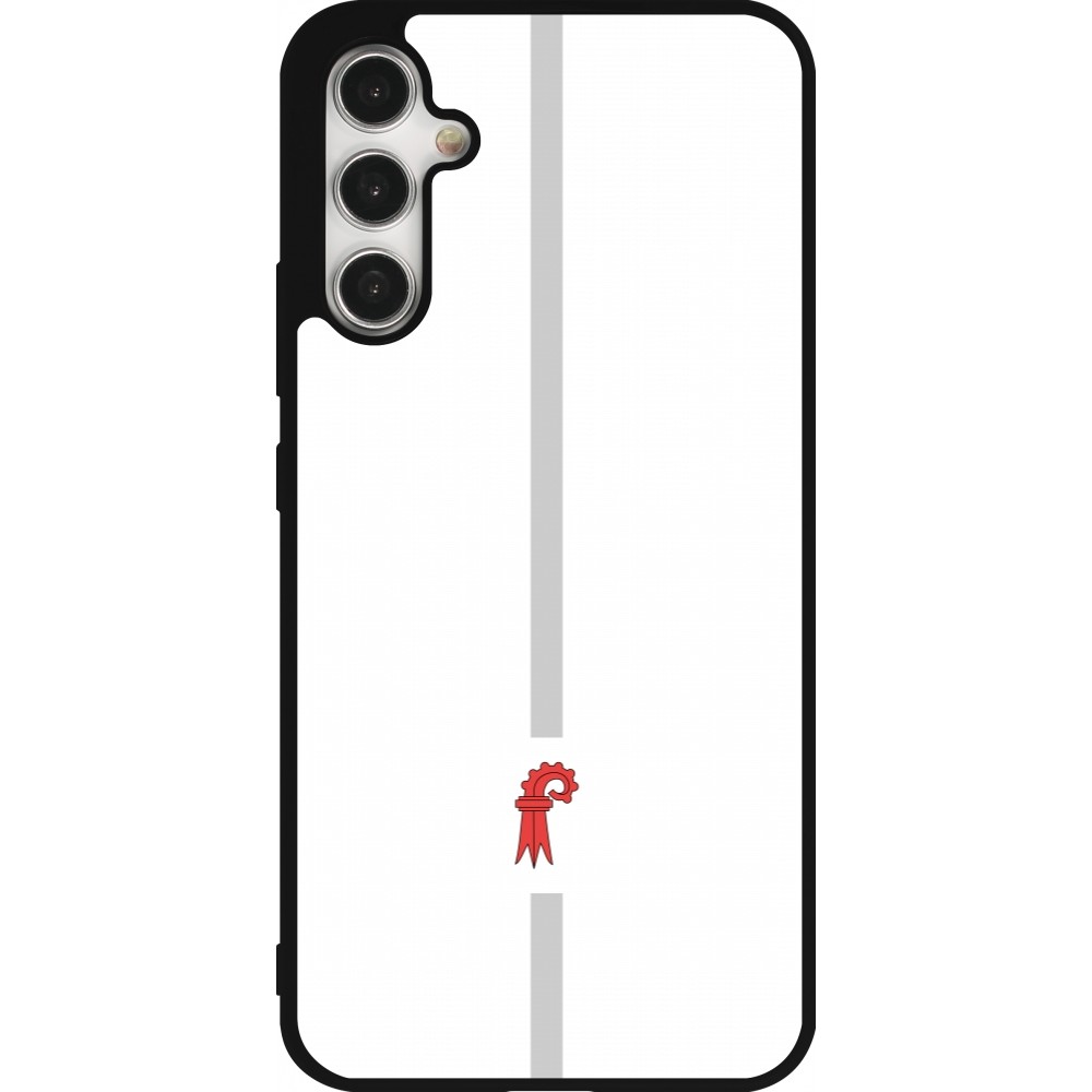 Coque Samsung Galaxy A34 5G - Silicone rigide noir Canton BL blanc