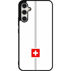 Coque Samsung Galaxy A34 5G - Silicone rigide noir Canton CH blanc