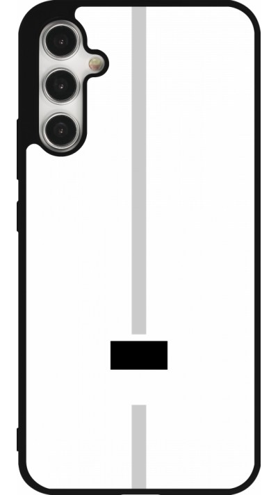 Coque Samsung Galaxy A34 5G - Silicone rigide noir Canton FR blanc