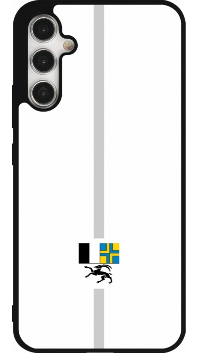 Coque Samsung Galaxy A34 5G - Silicone rigide noir Canton GR blanc
