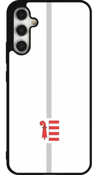 Coque Samsung Galaxy A34 5G - Silicone rigide noir Canton JU blanc