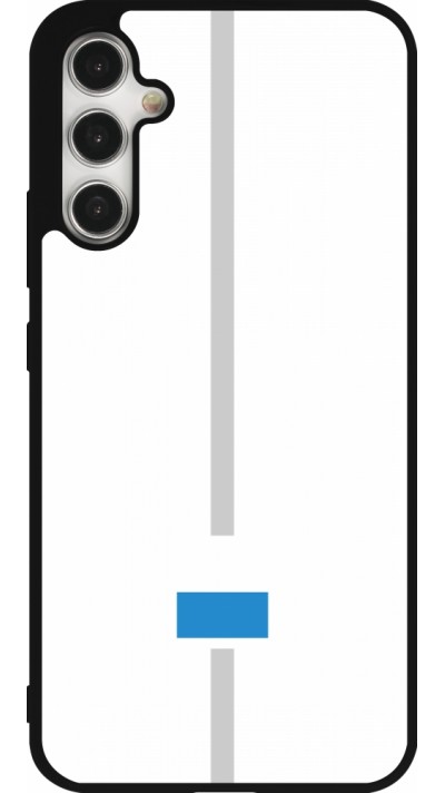 Coque Samsung Galaxy A34 5G - Silicone rigide noir Canton LU blanc