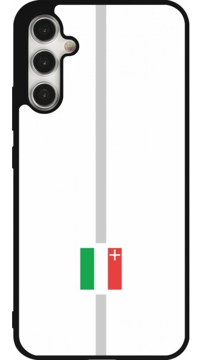Coque Samsung Galaxy A34 5G - Silicone rigide noir Canton NE blanc