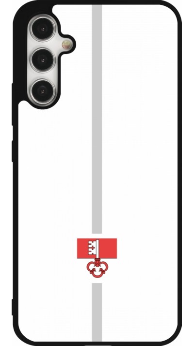 Coque Samsung Galaxy A34 5G - Silicone rigide noir Canton OW blanc