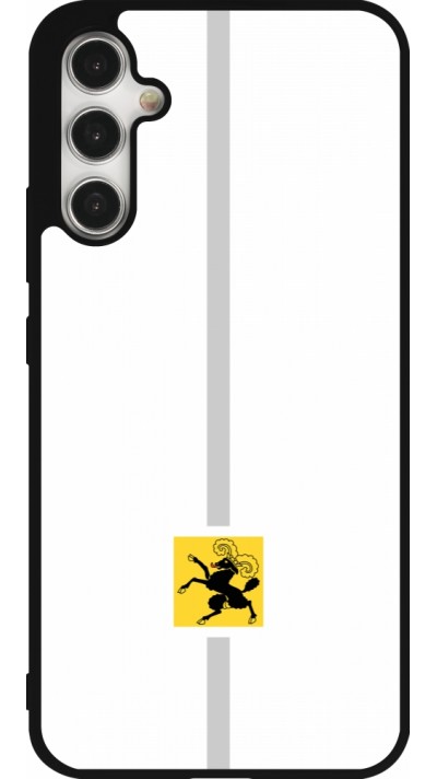 Coque Samsung Galaxy A34 5G - Silicone rigide noir Canton SH blanc