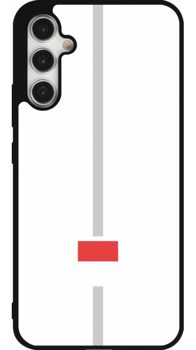 Coque Samsung Galaxy A34 5G - Silicone rigide noir Canton SO blanc