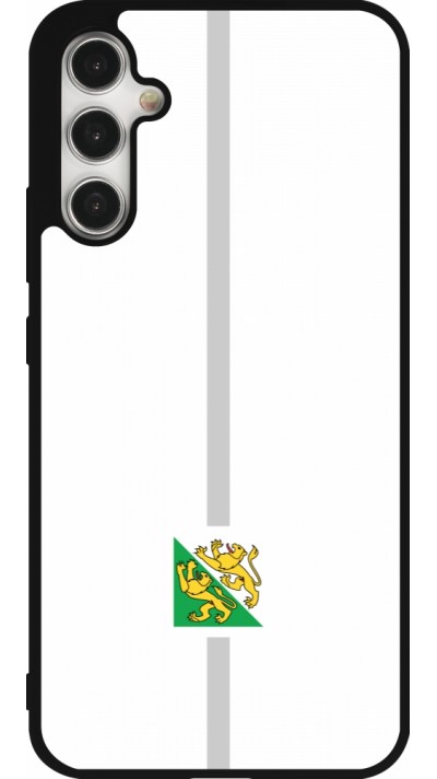 Coque Samsung Galaxy A34 5G - Silicone rigide noir Canton TG blanc