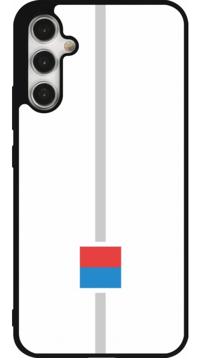 Coque Samsung Galaxy A34 5G - Silicone rigide noir Canton TI blanc