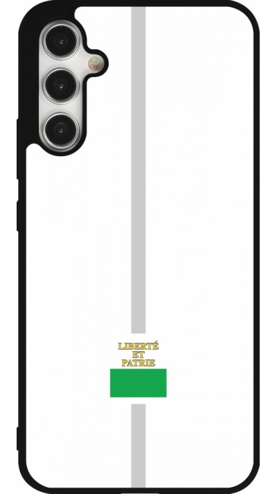 Coque Samsung Galaxy A34 5G - Silicone rigide noir Canton VD blanc