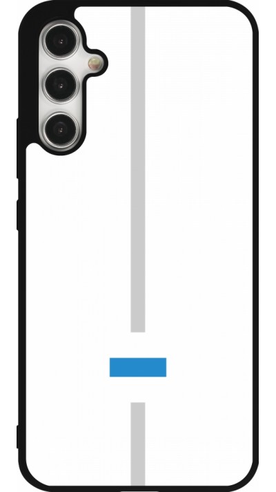 Coque Samsung Galaxy A34 5G - Silicone rigide noir Canton ZG blanc