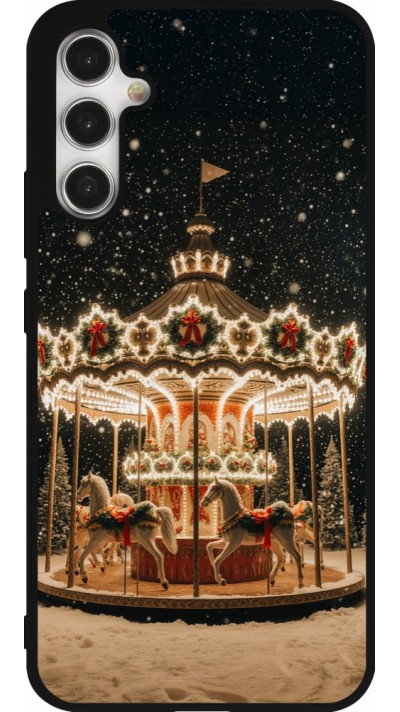 Samsung Galaxy A34 5G Case Hülle - Silikon schwarz Christmas 25 Carousel