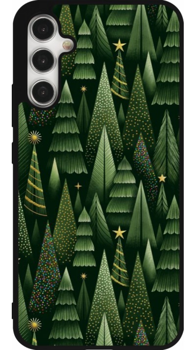 Samsung Galaxy A34 5G Case Hülle - Silikon schwarz Christmas 25 Pattern Xmas Tree