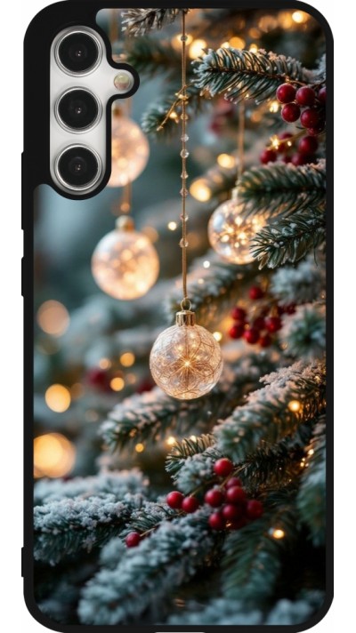 Samsung Galaxy A34 5G Case Hülle - Silikon schwarz Christmas 25 Xmas Decorated Tree