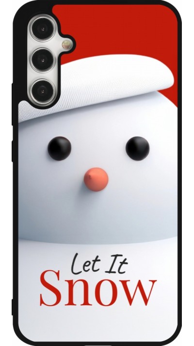 Samsung Galaxy A34 5G Case Hülle - Silikon schwarz Christmas 25 Xmas Snowman