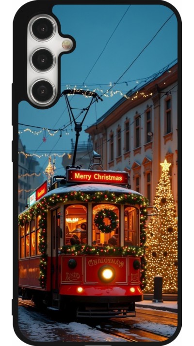 Samsung Galaxy A34 5G Case Hülle - Silikon schwarz Christmas 25 Xmas Train