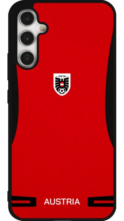 Coque Samsung Galaxy A34 5G - Silicone rigide noir Maillot de football Autriche 2026 personnalisable