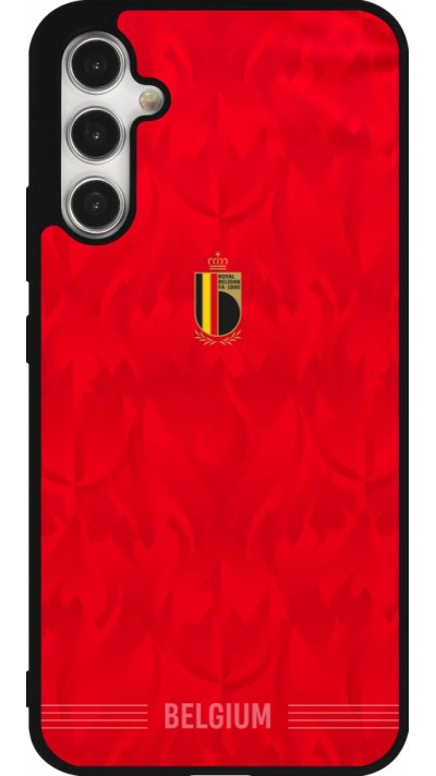 Coque Samsung Galaxy A34 5G - Silicone rigide noir Maillot de football Belgique 2026 personnalisable