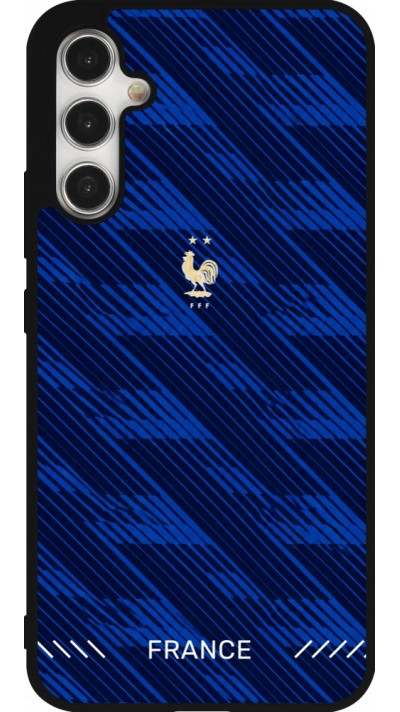 Coque Samsung Galaxy A34 5G - Silicone rigide noir Maillot de football France 2026 personnalisable