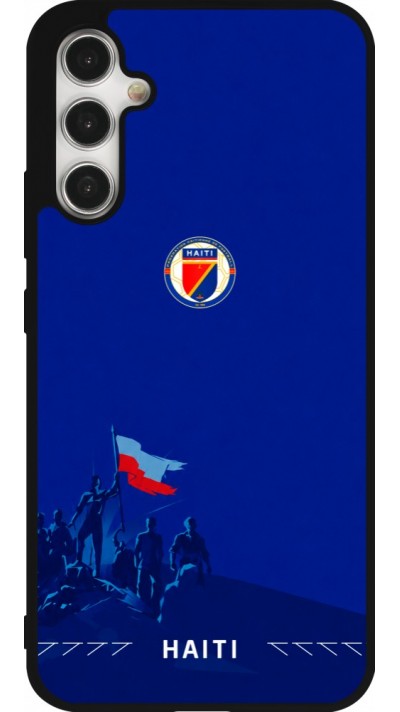 Coque Samsung Galaxy A34 5G - Silicone rigide noir Maillot de football Haiti 2026 personnalisable