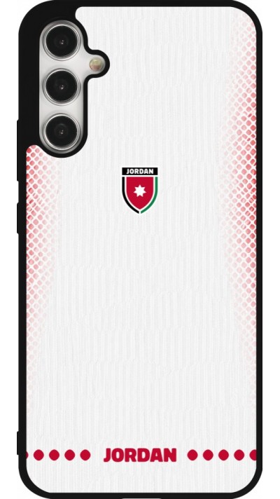 Coque Samsung Galaxy A34 5G - Silicone rigide noir Maillot de football Jordanie 2026 personnalisable