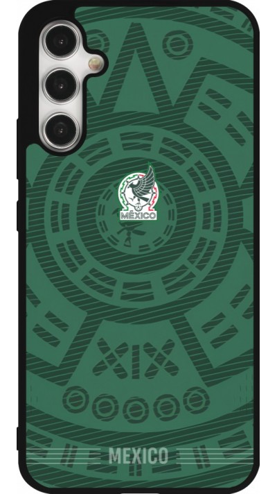 Coque Samsung Galaxy A34 5G - Silicone rigide noir Maillot de football Mexique 2026 personnalisable