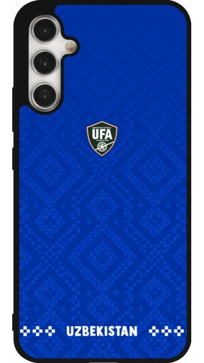Coque Samsung Galaxy A34 5G - Silicone rigide noir Maillot de football Ouzbékistan 2026 personnalisable