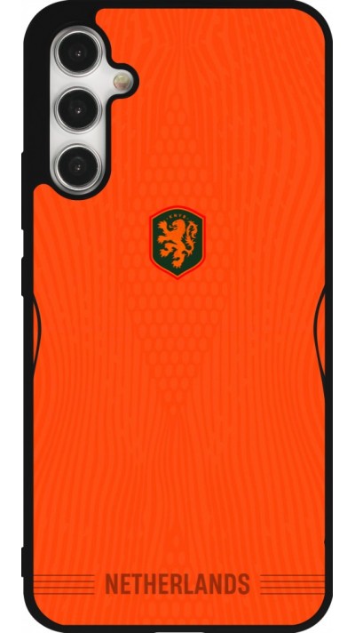 Coque Samsung Galaxy A34 5G - Silicone rigide noir Maillot de football Pays-Bas 2026 personnalisable