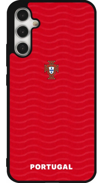 Coque Samsung Galaxy A34 5G - Silicone rigide noir Maillot de football Portugal 2026 personnalisable