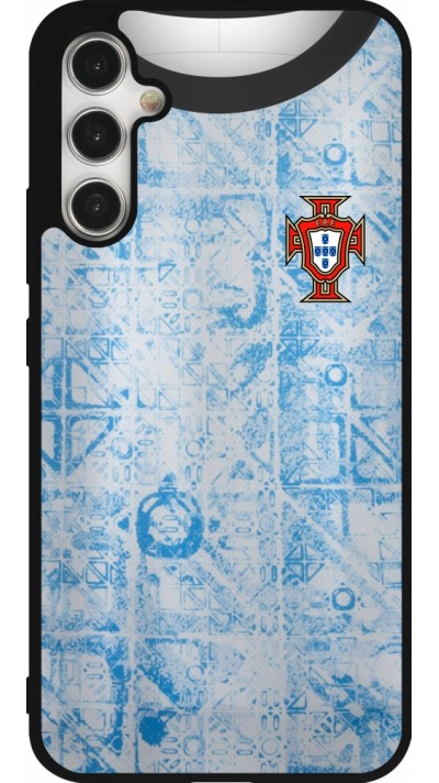 Samsung Galaxy A34 5G Case Hülle - Silikon schwarz Portugal Away personalisierbares Fussballtrikot