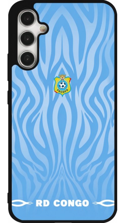 Coque Samsung Galaxy A34 5G - Silicone rigide noir Maillot de football RD Congo 2026 personnalisable