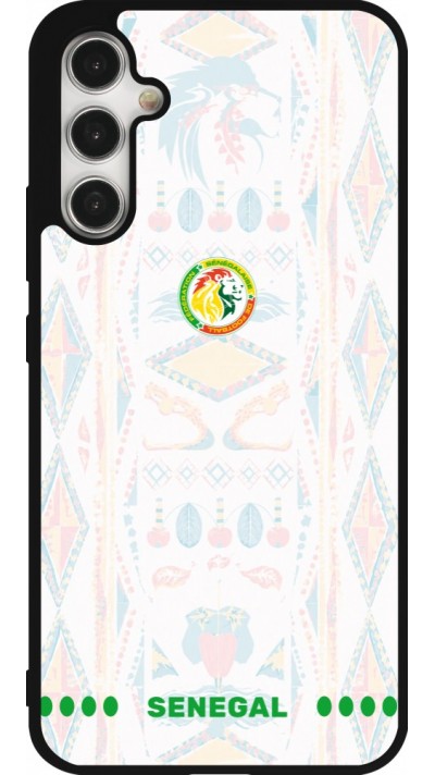 Coque Samsung Galaxy A34 5G - Silicone rigide noir Maillot de football Sénégal 2026 personnalisable
