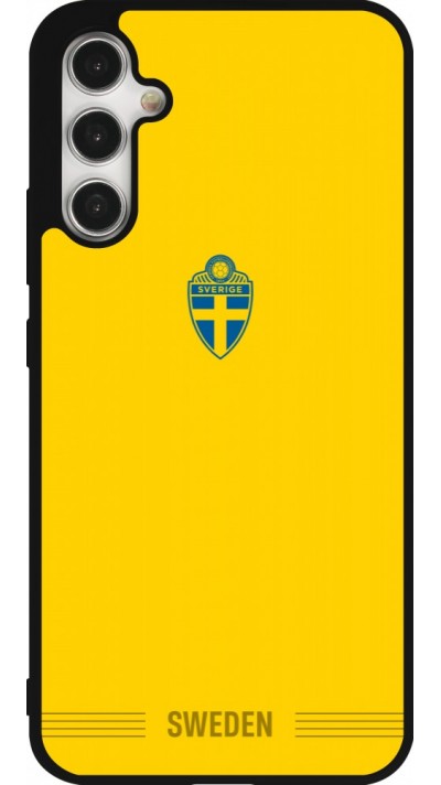 Coque Samsung Galaxy A34 5G - Silicone rigide noir Maillot de football Suède 2026 personnalisable