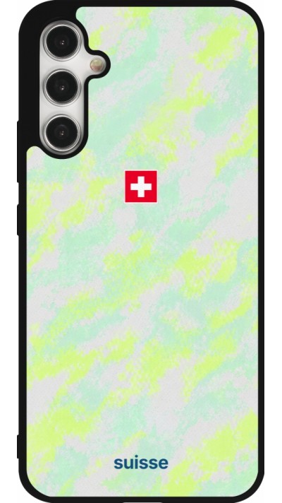 Coque Samsung Galaxy A34 5G - Silicone rigide noir Maillot de football Suisse Away 2026 personnalisable