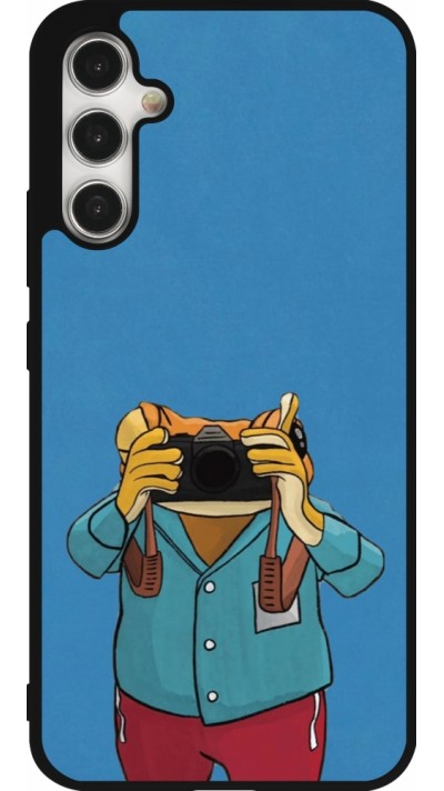 Samsung Galaxy A34 5G Case Hülle - Silikon schwarz Frog with camera DTMF