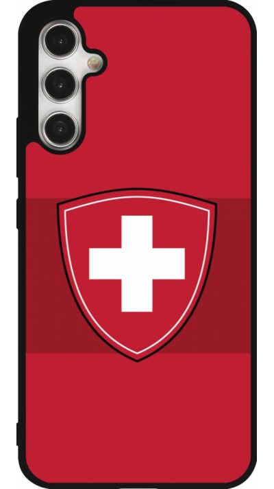 Coque Samsung Galaxy A34 5G - Silicone rigide noir Hockey World Championship Ecusson Suisse