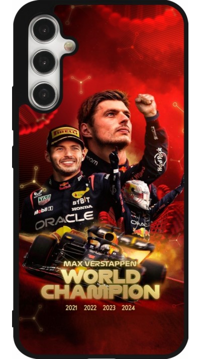 Coque Samsung Galaxy A34 5G - Silicone rigide noir Max Verstappen Champion 2023